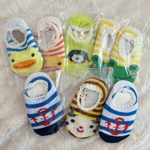 New 8 pairs baby non-slip grip socks for 6 months to 12 months